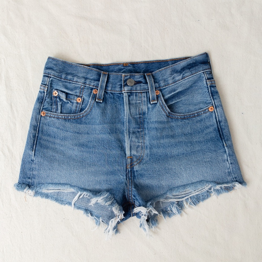 Levis 501 High Waisted Jean Shorts